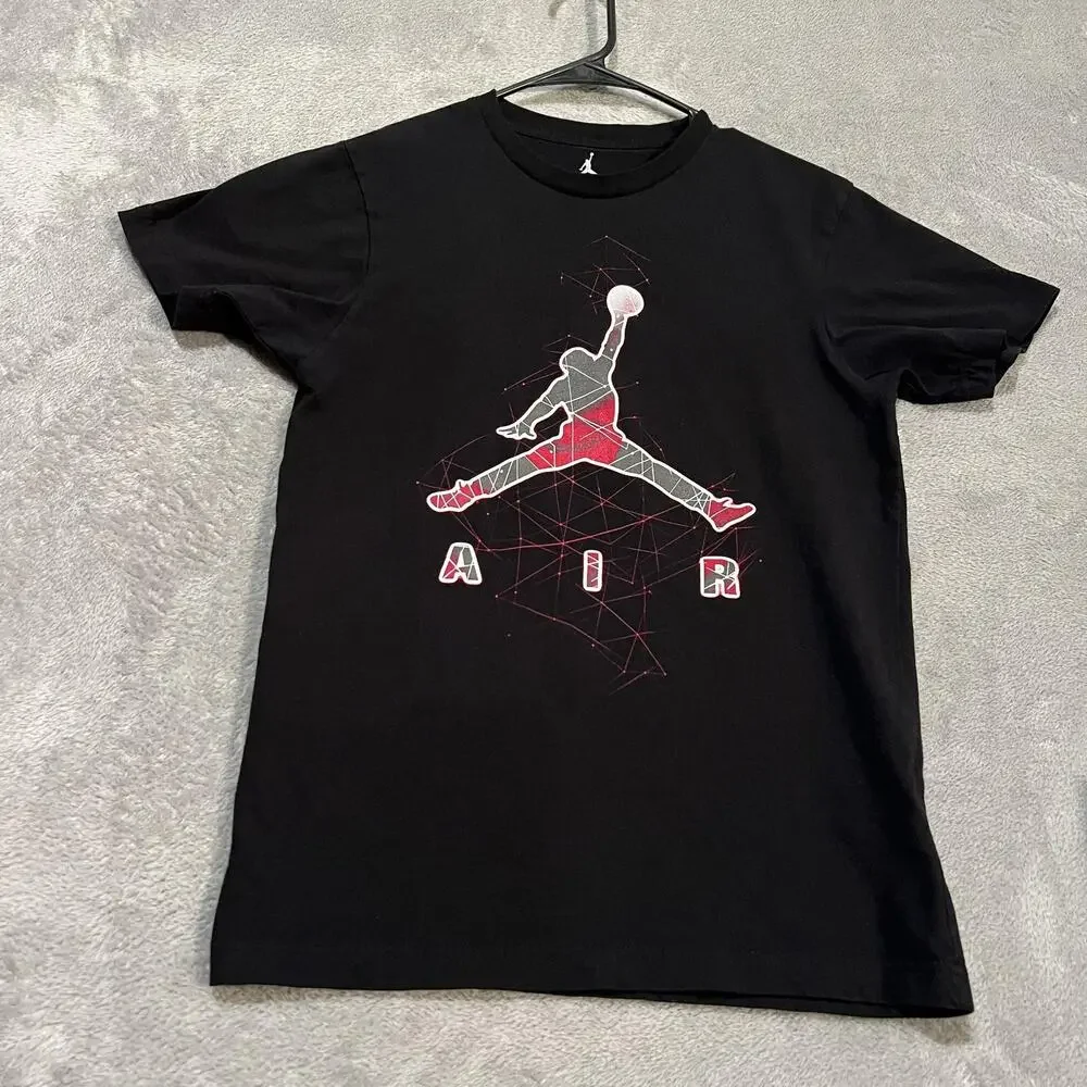 Jordan Nike Shirt Mens Small Black Jumpman Air Graphic Tee